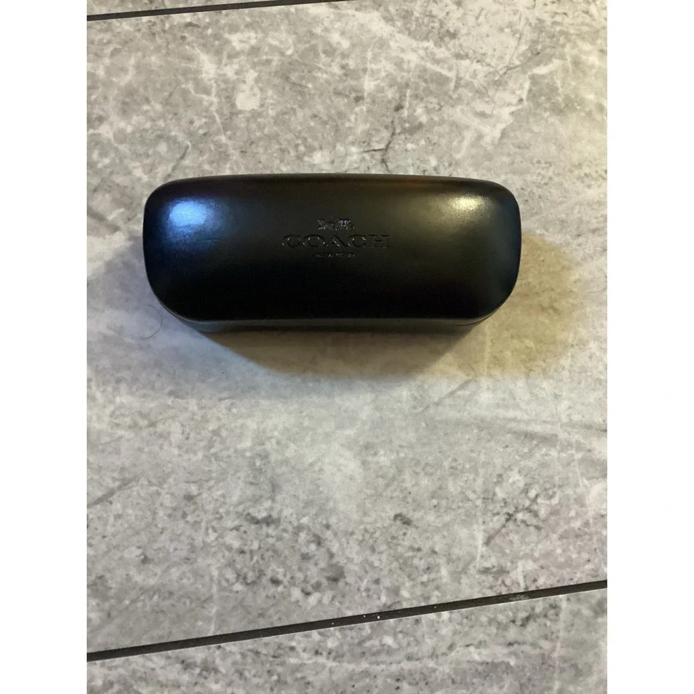 Coach Black Hard Clamshell Sunglasses Case Eyeglasses Protector Logo Case